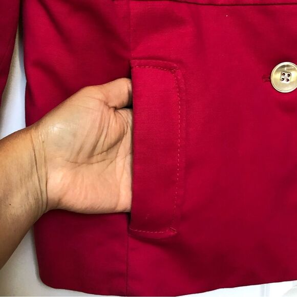 RAFAELLA WOMEN'S JACKET BLAZER SIZE L FUSCHIA COLLARED TWO BUTTONS CLOSURE - Picture 4 of 9